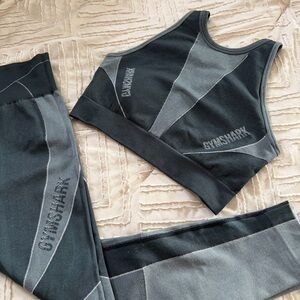 Gymshark Black and Gray Seamless Set